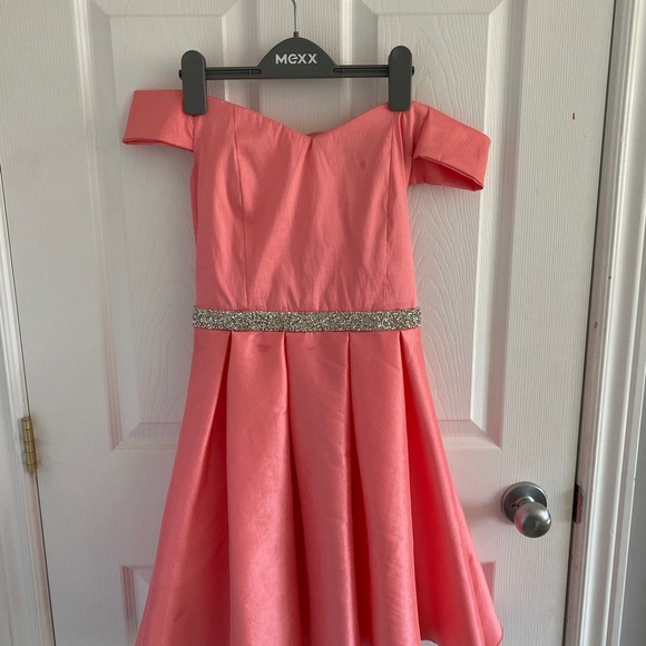 Coral off the shoulder dress - Picture 1 of 2
